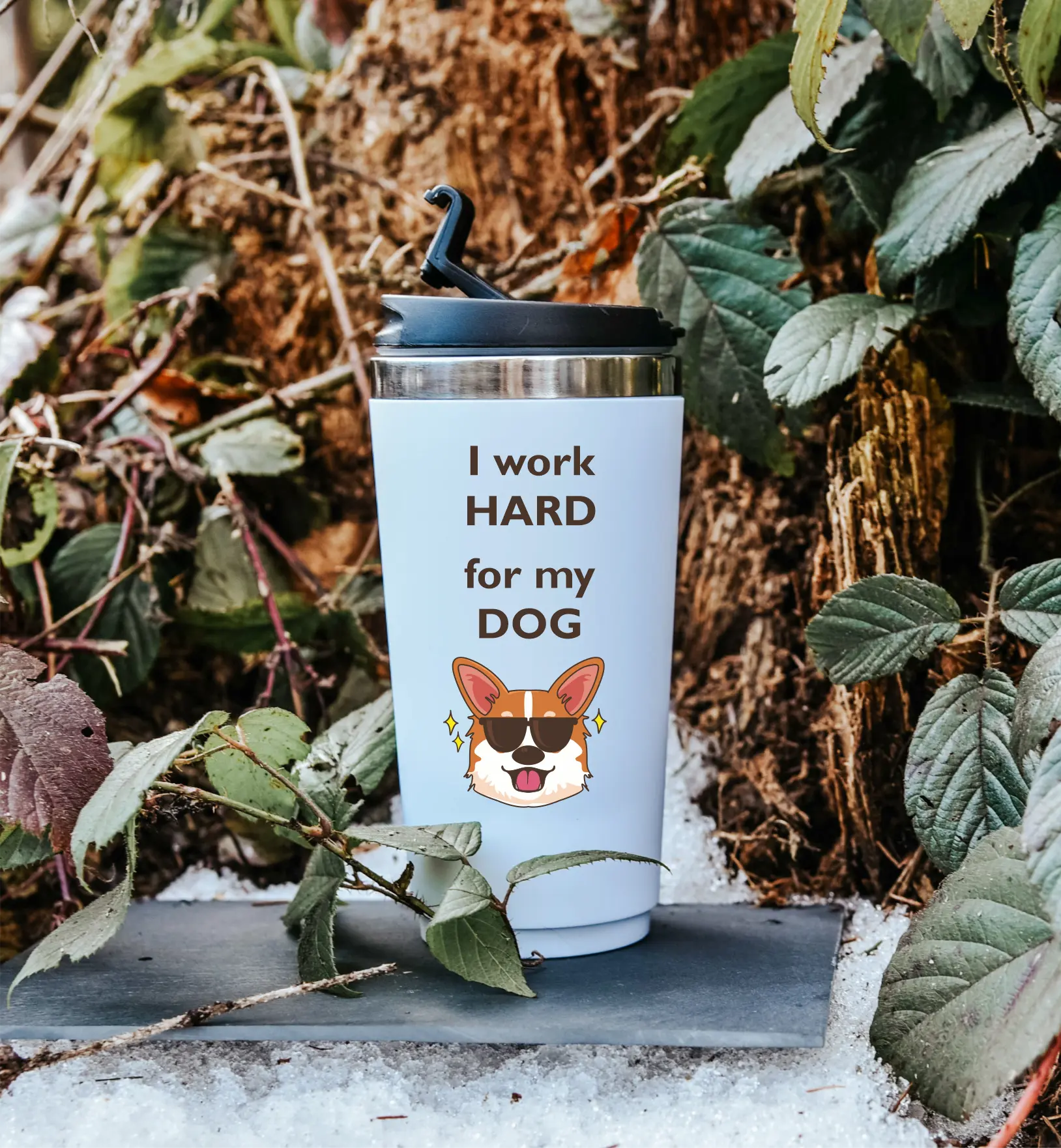 I work hard for my dog | Coffee to go Becher   
