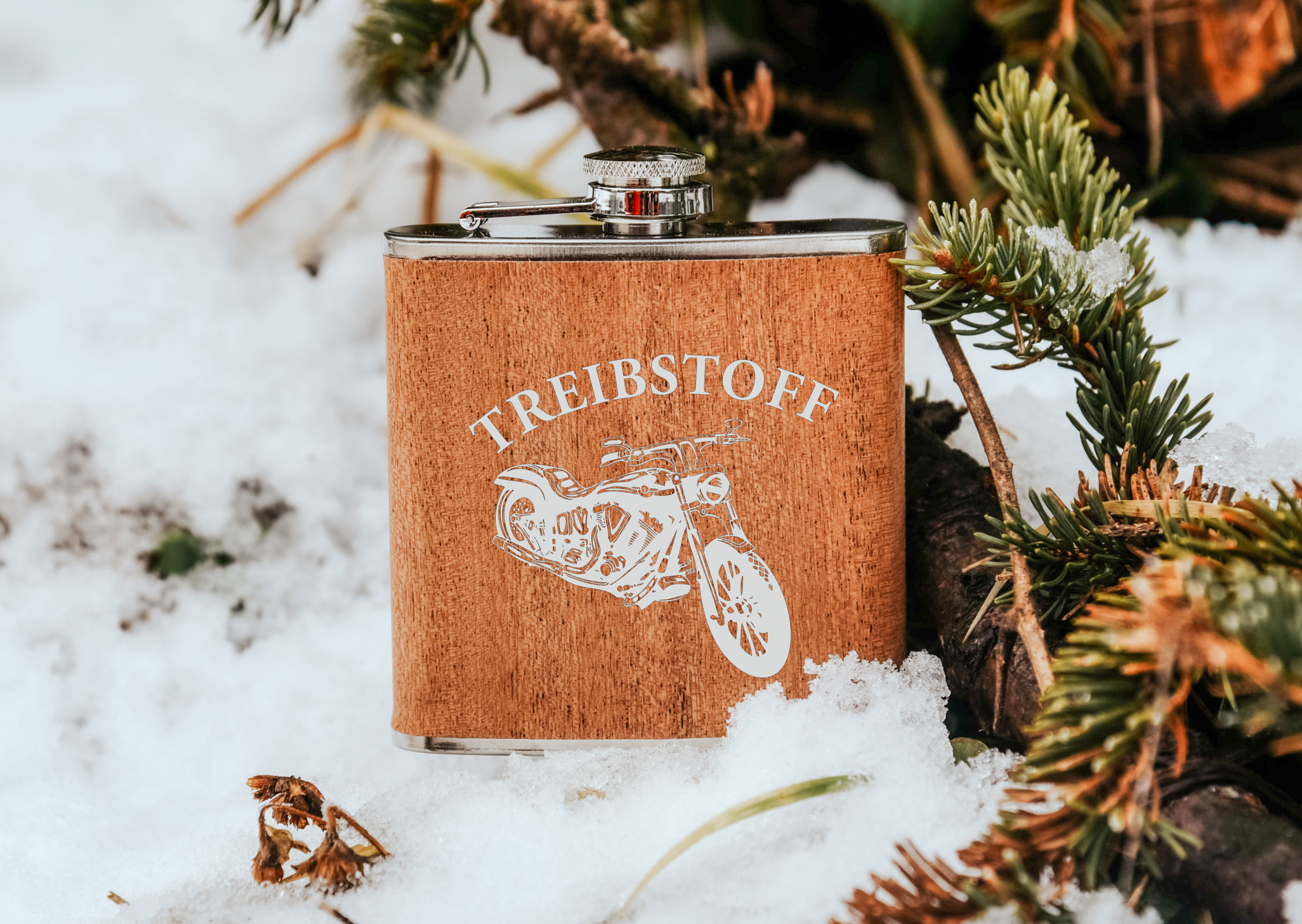 Treibstoff Bike | gravierter Flachmann