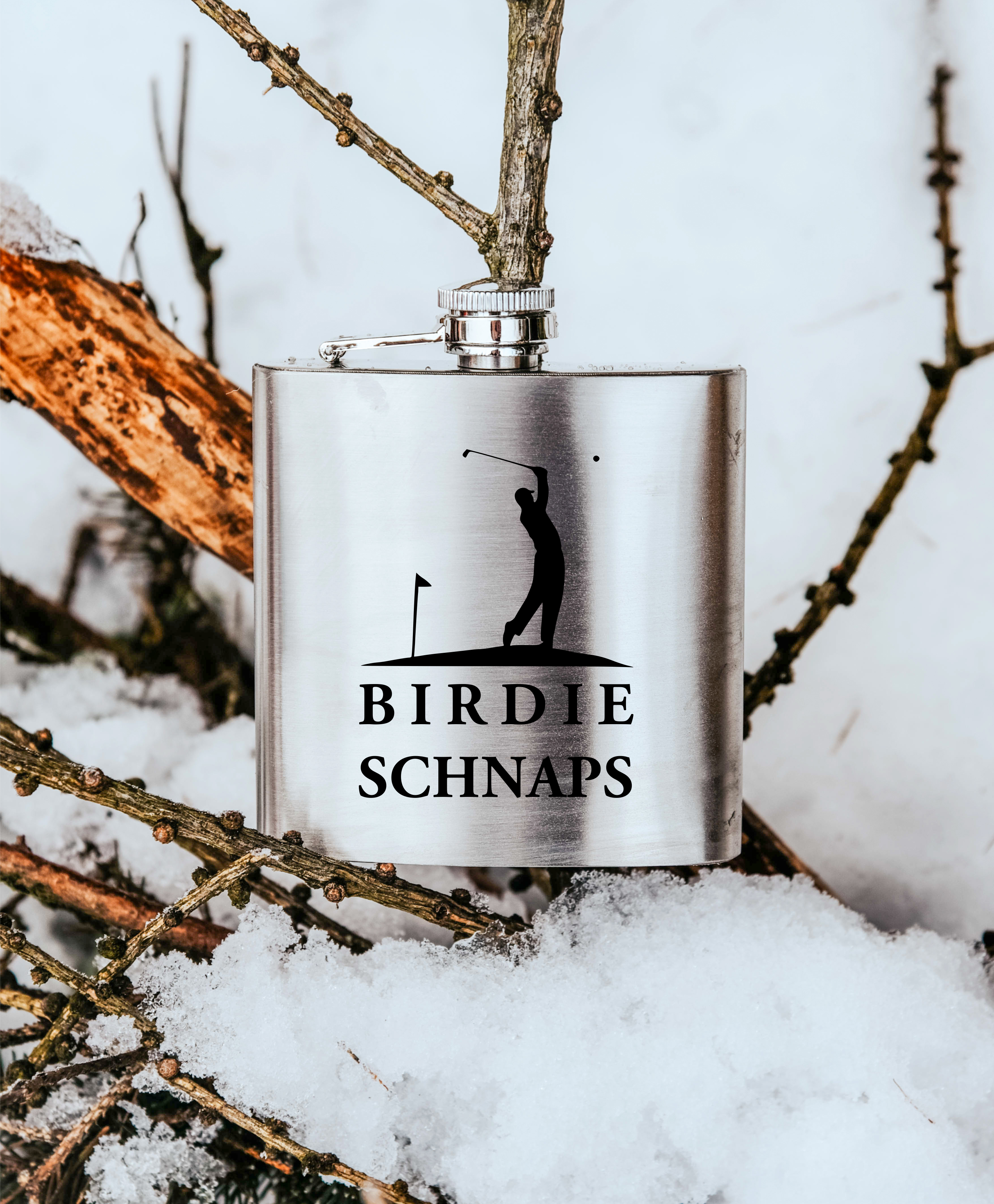 Birdie Schnaps | gravierter Flachmann